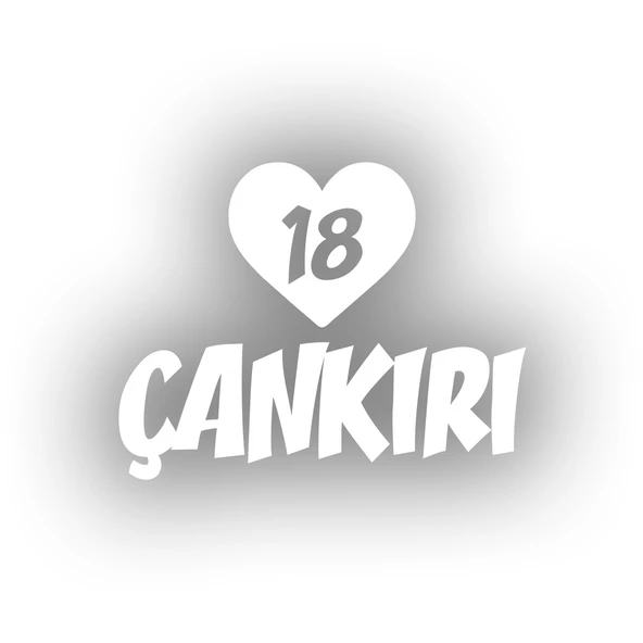 Kalpli 18 Çankırı Araba Sticker 17x17 Cm Beyaz ürün görseli