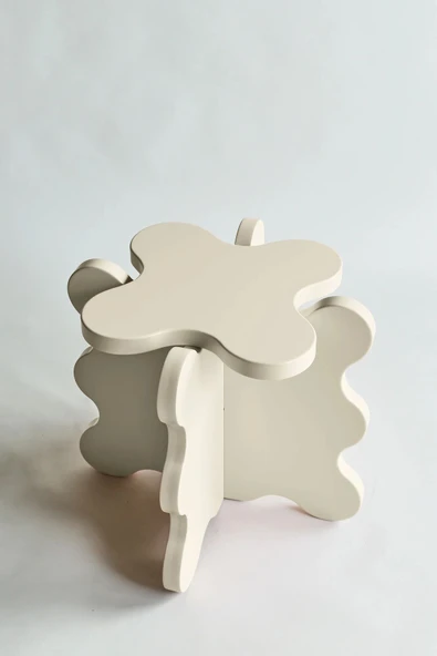 PASAWOODS Lumo | Bulut Tasarım Lake Tabure | Modern & Dekoratif Lake Tabure (45X40CM)