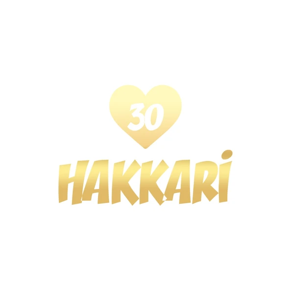 Kalpli 30 Hakkari Araba Sticker 17x17 Cm Gold ürün görseli