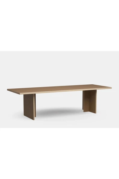 PASAWOODS Bruli | Modern Natürel Dikdörtgen Masa | 280x100 Cm | Toplantı / Çalışma / Yemek Masası - 2