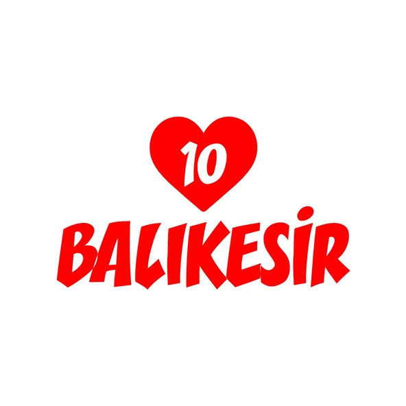 Kalpli 10 Balıkesir Araba Sticker 17x17 Cm Kırmızı ürün görseli