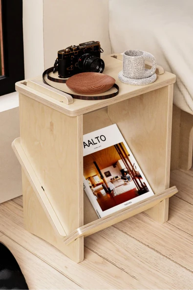 PASAWOODS Tungo Ahşap Kitaplık & Komodin | Minimalist Tasarım, Kolay Kurulum, Modern Raf Ünitesi - 3