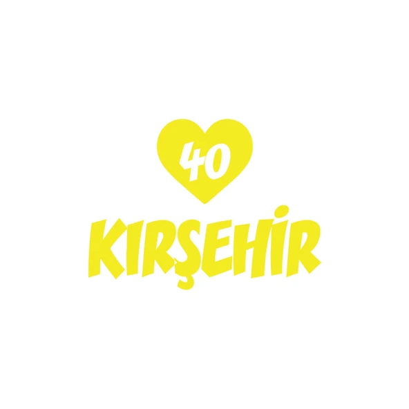 Kalpli 40 Kırşehir Araba Sticker 17x17 Cm Sarı ürün görseli
