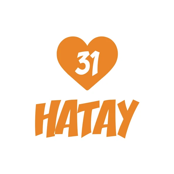 Kalpli 31 Hatay Araba Sticker 17x17 Cm Turuncu ürün görseli