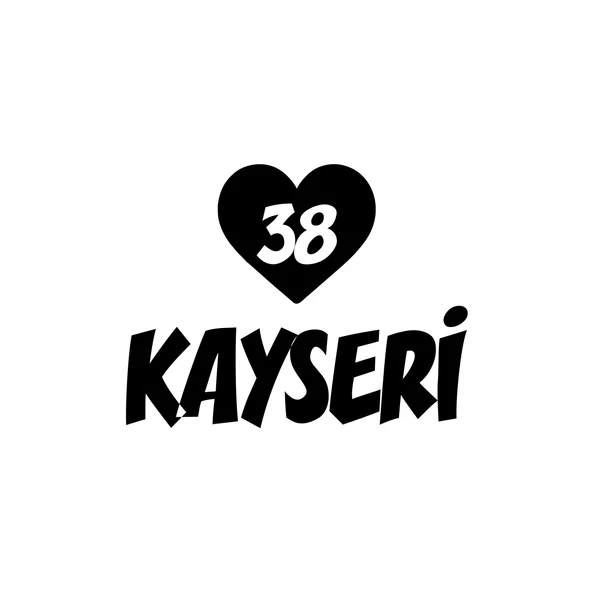 Kalpli 38 Kayseri Araba Sticker 17x17 Cm Siyah ürün görseli