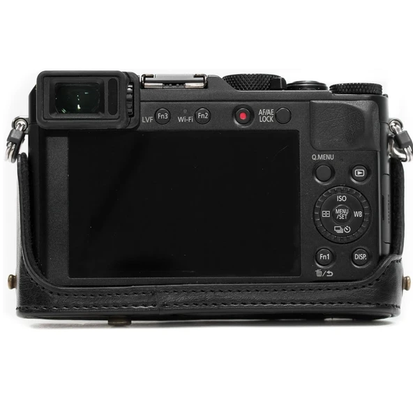 MegaGear MG661 Panasonic Lumix DMC-LX100 Deri Kamera Çantası Siyah - 6