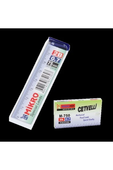 Mikro Min Uç M-750 0.7 Mm Cetvelli 75 Mm - 24 Adet