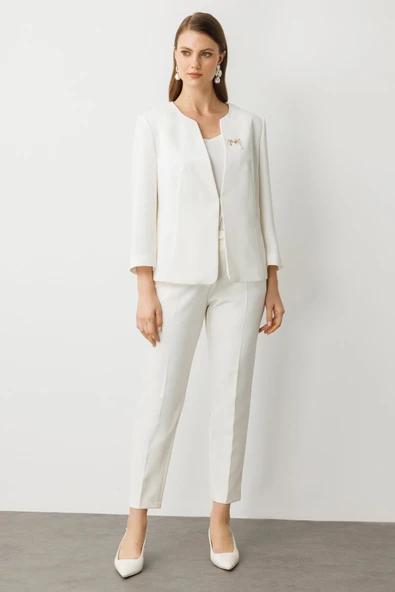 Ekol BB Minimalist 3/4 Kol Kadın Ceket - Günlük & İş - 8