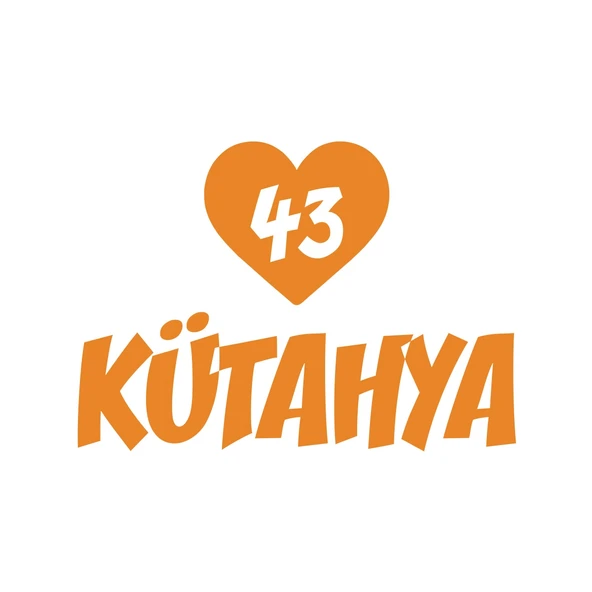 Kalpli 43 Kütahya Araba Sticker 17x17 Cm Turuncu