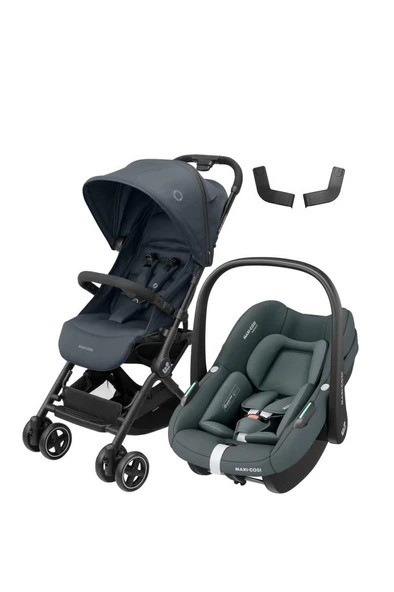 Maxi-Cosi Lara2-Pebble S Tek Elle Katlanabilen Ultra Kompakt Seyahat Sistem Bebek Arabası Graphite