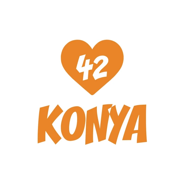 Kalpli 42 Konya Araba Sticker 17x17 Cm Turuncu ürün görseli