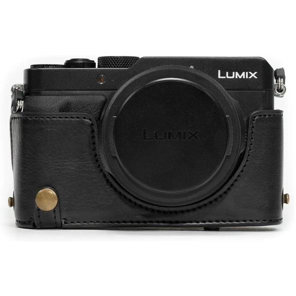 MegaGear MG661 Panasonic Lumix DMC-LX100 Deri Kamera Çantası Siyah - 4