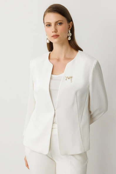 Ekol BB Minimalist 3/4 Kol Kadın Ceket - Günlük & İş - 5