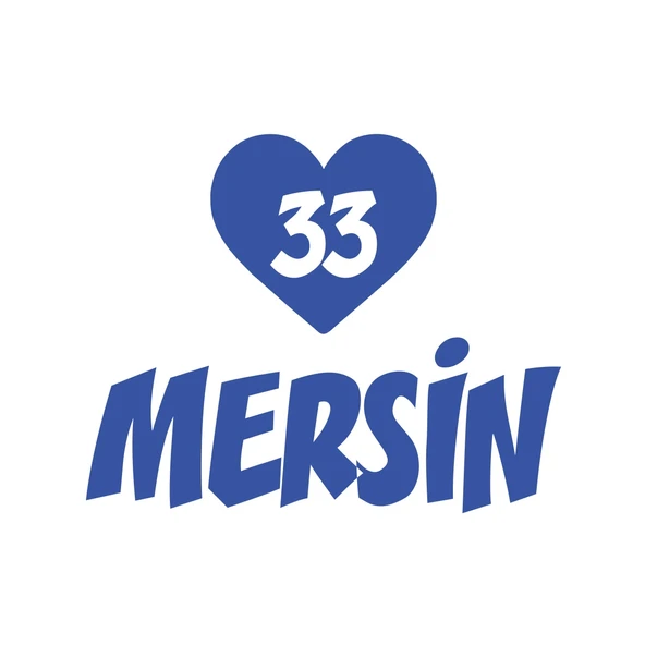 Kalpli 33 Mersin Araba Sticker 17x17 Cm Mavi
