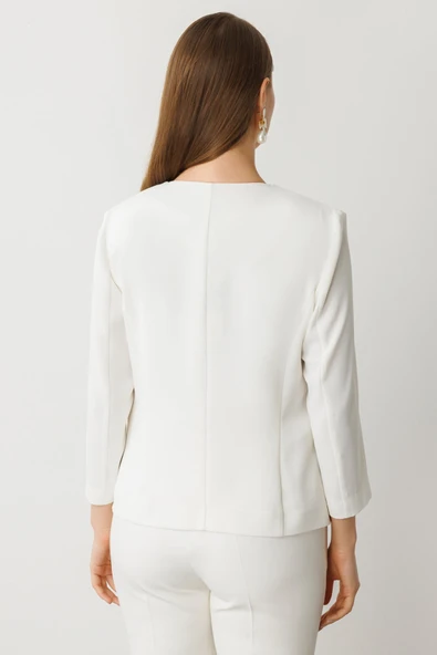 Ekol BB Minimalist 3/4 Kol Kadın Ceket - Günlük & İş - 9