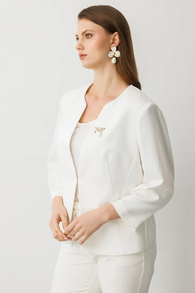 Ekol BB Minimalist 3/4 Kol Kadın Ceket - Günlük & İş - 6