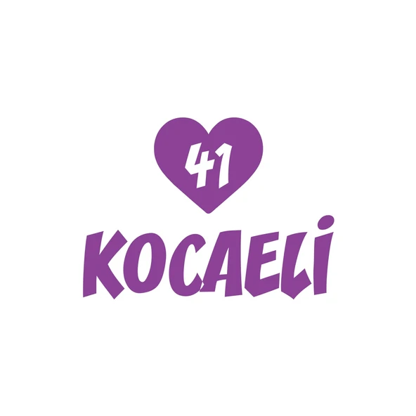 Kalpli 41 Kocaeli Araba Sticker 17x17 Cm Mor