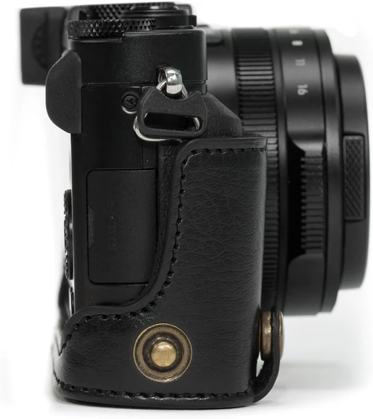 MegaGear MG661 Panasonic Lumix DMC-LX100 Deri Kamera Çantası Siyah - 9