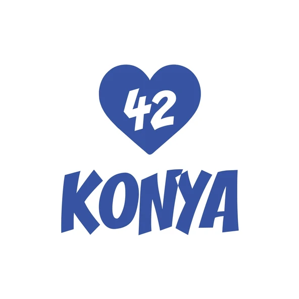 Kalpli 42 Konya Araba Sticker 17x17 Cm Mavi