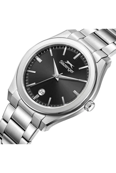 Sl.09.2485.1.01 Quartz Çelik Gri Siyah Kadran 41 Mm Erkek Kol Saati - 2
