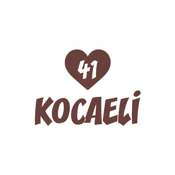 Kalpli 41 Kocaeli Araba Sticker 17x17 Cm Kahverengi