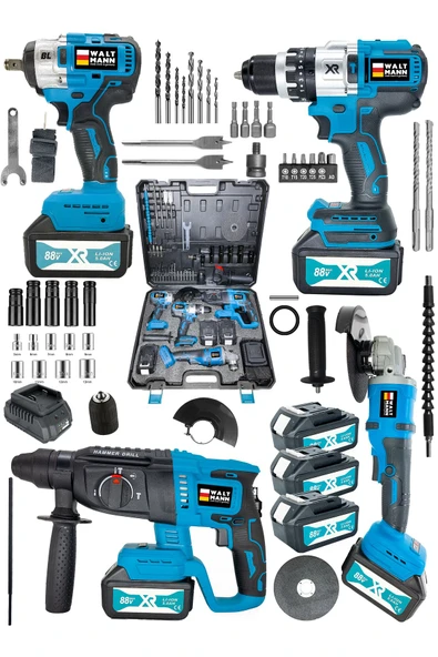WaltMann 2 GERMANY Profesyonel 4'Lü Set 2 Yıl 3.0 - 3.4Ah 72 Volt Darbeli