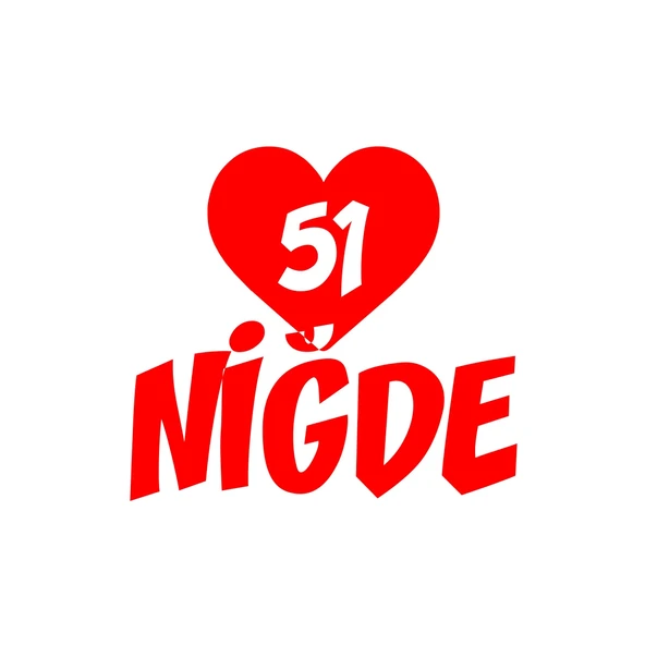 Kalpli 51 Niğde Araba Sticker 17x17 Cm Kırmızı ürün görseli