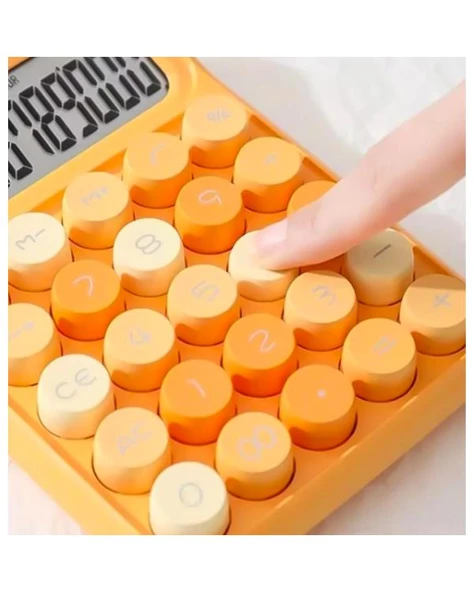 Runzon Renkli Elektronik Hesap Makinesi Turuncu RZ817 - 3