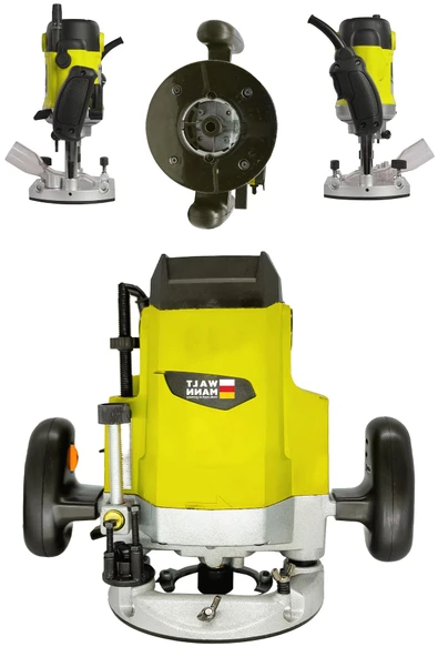 WaltMann Germany 2600 Watt Freze Formika Traşlama Makinesi 12mm - Sarı