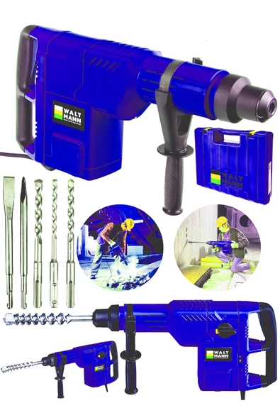 WaltMann Germany Profesyonel 4200 w 11 Kg Sds Max 3 Fonksiyonlu Kırıcı Delici Hilti Mavi