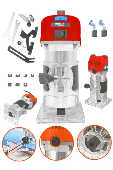 WaltMann Germany 1200 walt Freze Formika Traşlama Makinesi 6mm Kırmızı