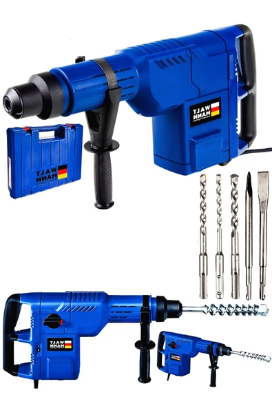 WaltMann Germany Profesyonel 4200 w 11 Kg Sds Max 3 Fonksiyonlu Kırıcı Delici Hilti -Mavi