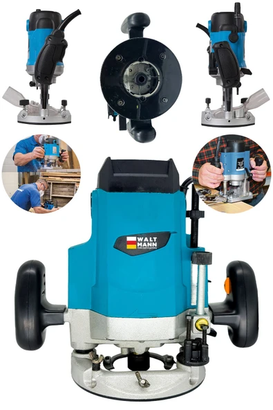 WaltMann 2600 Watt  Freze Formika Traşlama Makinesi 12mm