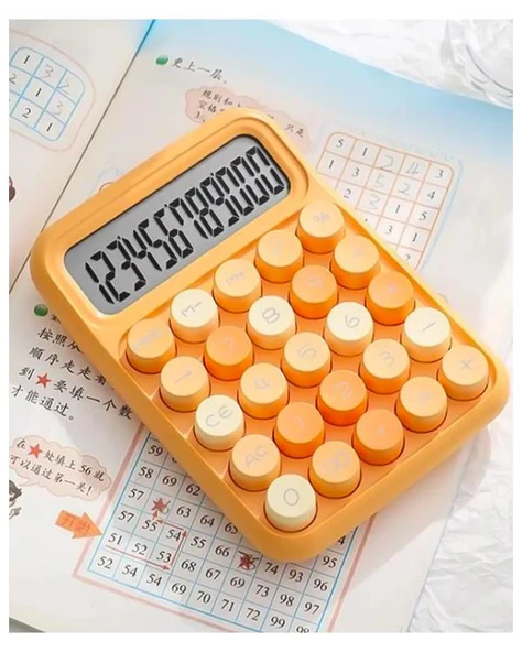 Runzon Renkli Elektronik Hesap Makinesi Turuncu RZ817 - 2