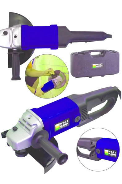 WaltMann Germany Ekstra Güçlü Metal Şanzıman 2800 W 230 Mm Büyük Sipiral Taşlama Mavi