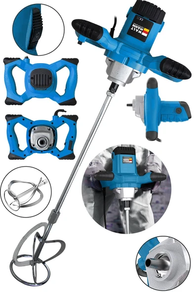 WaltMann Germany Devir Ayarlı 9600W Elektrikli Alçı Boya Harç Karıştırıcı Mikser