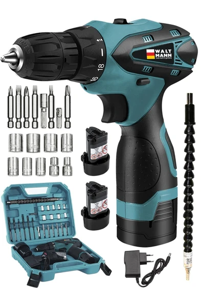 WaltMann Darbeli GERMANY  36V VİDALAMA Liıon ARMUT Batarya Metal Şanzuman Çift Akülü 3.0 - 3.4Ah 2 36 Volt 2