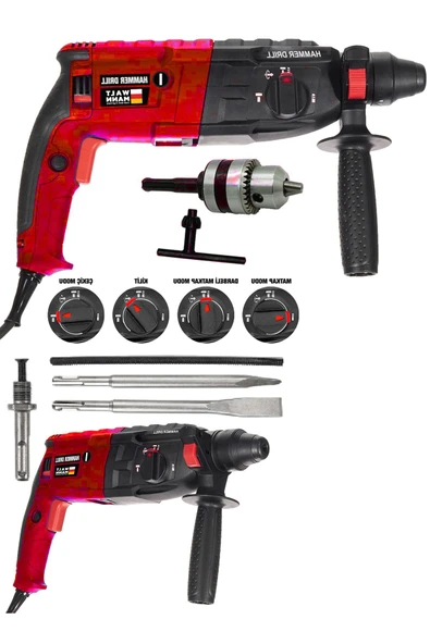 WaltMann Germany 1200w Kırıcı Delici Hilti Darbeli Matkap 2-28mm - Kırmızı