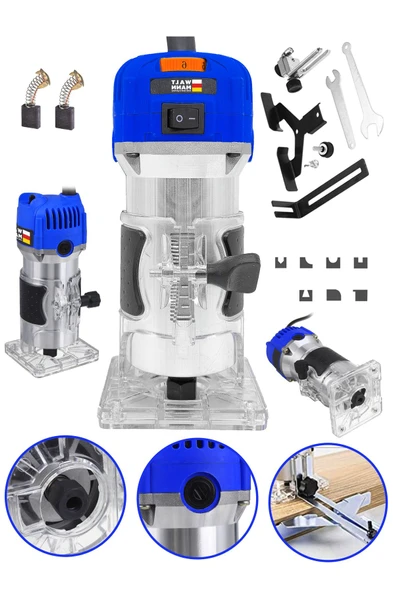 WaltMann Germany 1200 walt Freze Formika Traşlama Makinesi 6mm - Mavi
