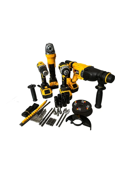 WaltMann 4'lü Set WM350 (Şarjlı Hilti+Şarjlı Spral+Somun SIKMA+10MM Çelik Mandren