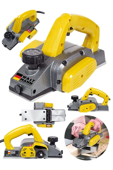 WaltMann 4200 W Sjs Bakir Sargili Metal Sanziman Motor Korumali Cift Bicakli Planya Rende Makinesi