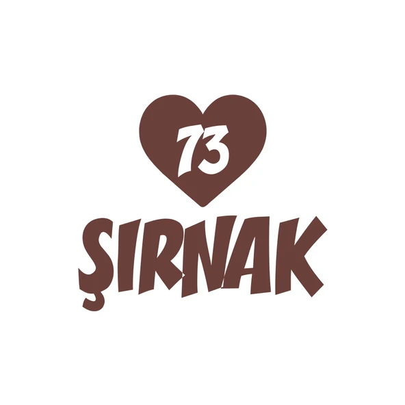 Kalpli 73 Şırnak Araba Sticker 17x17 Cm Kahverengi