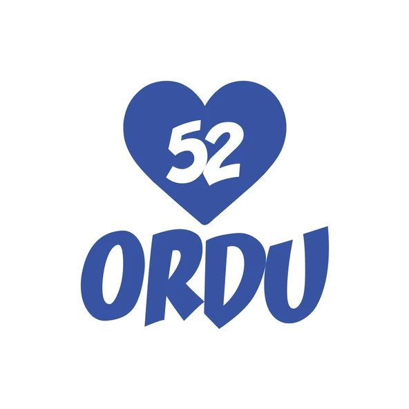 Kalpli 52 Ordu Araba Sticker 17x17 Cm Mavi ürün görseli