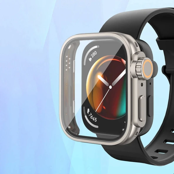 Huawei Watch Fit 3 to Apple Watch Ultra 49mm Kasa Dönüştürücü ve Ekran Koruyucu Zore Watch Gard 33 - 3
