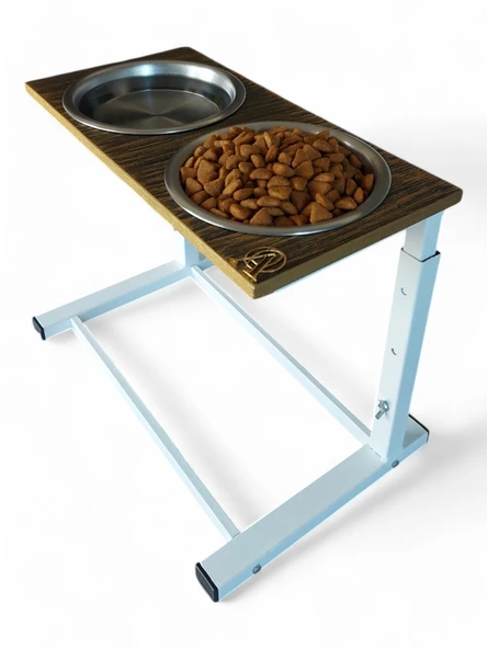 Büyük ve Orta Boy Köpekler İçin Ayarlanabilir 3 Yükseklikli Paslanmaz Çelik Mama ve Su Kabı Standı - Resim 3