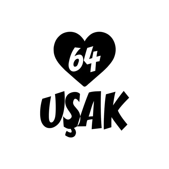 Kalpli 64 Uşak Araba Sticker 17x17 Cm Siyah ürün görseli