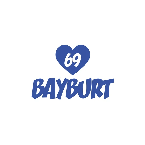 Kalpli 69 Bayburt Araba Sticker 17x17 Cm Mavi