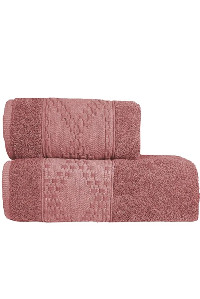 2 Parça Banyo Havlu Takımı %100 Pamuklu Duru Desen - 11