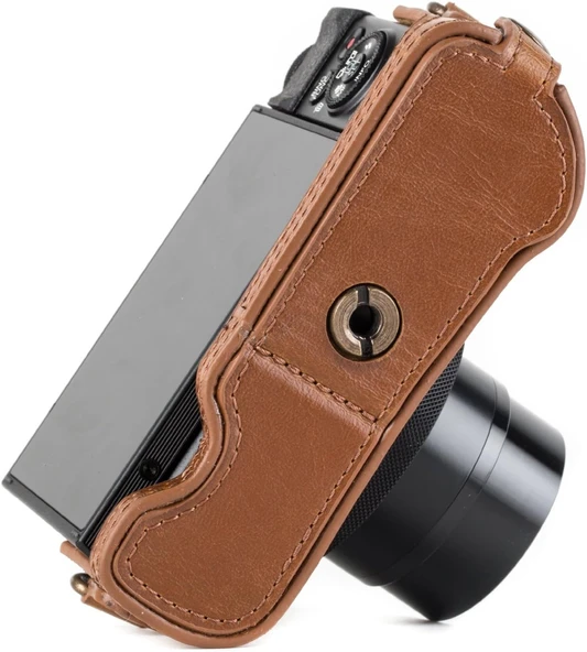 MegaGear MG953 Canon PowerShot G7 X Mark II Yarım Deri Kamera Kılıfı - 5