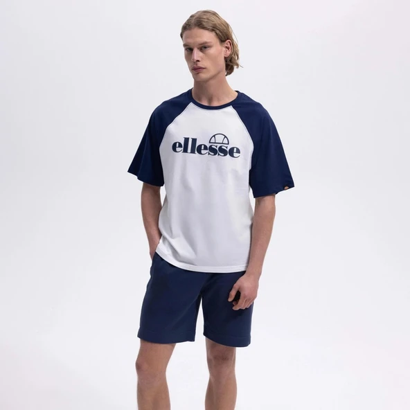 Ellesse Erkek Beyaz - Lacivert Tişört EM009-2-NV